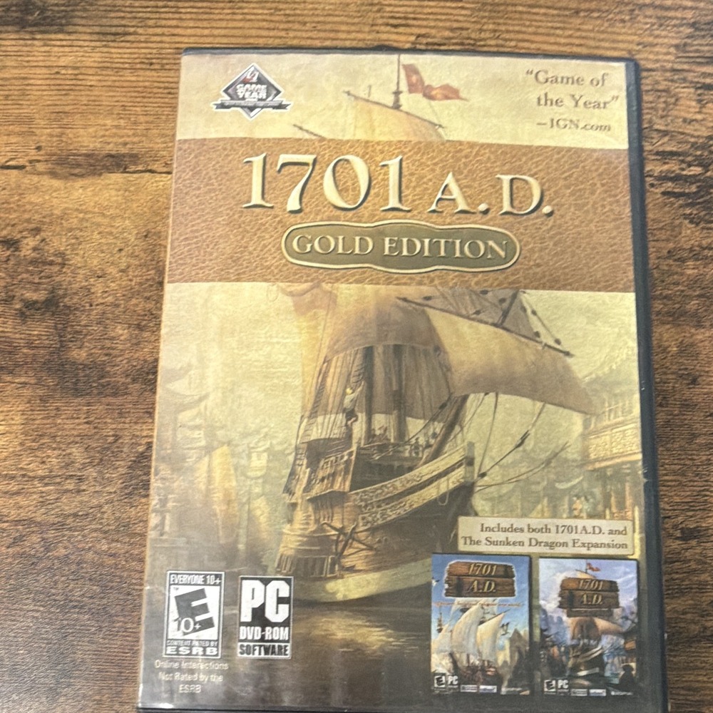Ubisoft Anno 1701 A.D. Gold Edition + Expansion Pack PC NTSC 2008 E10+ RTS